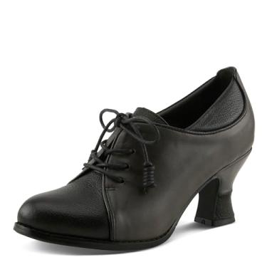 Imagem de L'Artiste ALSEHI Sapato de couro barroco – Sem cadarço em relevo com salto médio esculpido, Preto Multi, 9.5-10