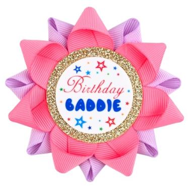 Imagem de Broche Birthday Baddie, Its My Birthday Pin Happy Birthday Button Badge para mulheres meninas crianças para acessórios de festa, lembrancinhas de festa de aniversário suprimentos decorações