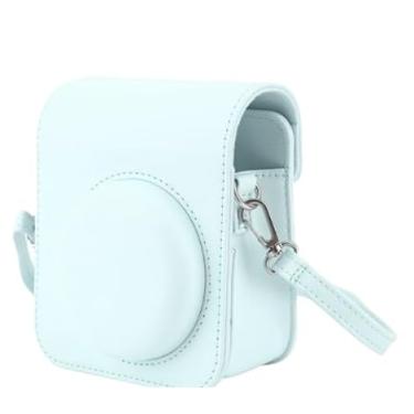Imagem de Bolsa Estojo Protetor de Couro para Câmer Fujifilm Instax Mini 12, C/Alça de Ombro Ajustável/Removível (Verde)