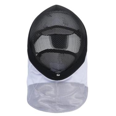 Imagem de SPYMINNPOO Máscara de Esgrima CE 350N Certificada Com Malha de Metal, Forro Removível de Aço Inoxidável para Proteção do Rosto, Queixo e Pescoço, Aba Reforçada, Design Respirável para Sabre de Folha