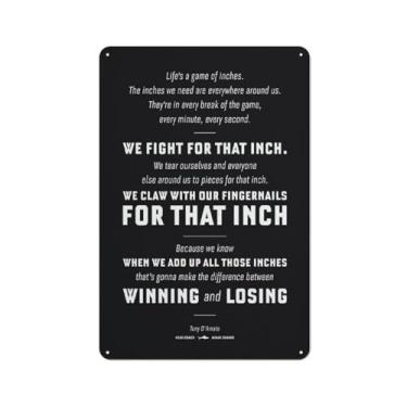 Imagem de Placa de metal Any Given Sunday Speech 20 x 30 cm, pôster vintage de lata, decoração de parede para escritório em casa, bar, café