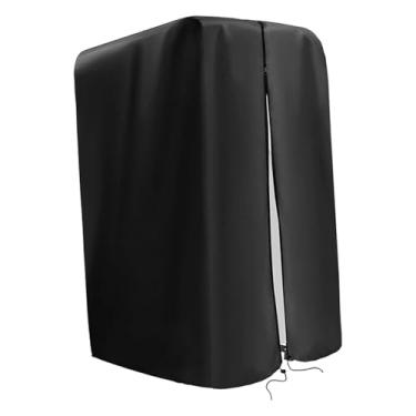 Imagem de YIJU Capa protetora para suporte de musculação com zíper, à prova de poeira, preta, 102 cm × 107 cm × 224 cm, capa impermeável para barra fixa.