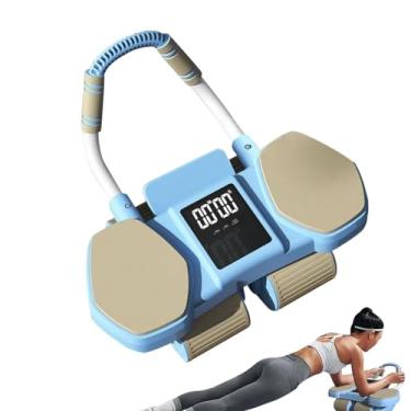 Imagem de Shakven Rolo Abdominal,Roda Abdominal - Rolo de exercício de prancha | Roda Abdominal com Apoios de Cotovelo para Exercitador de Músculos de Prancha com Temporizador