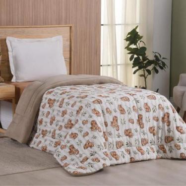 Imagem de Edredom Coberdrom Em Malha Solteiro Capivara - 100% Algodão - Top Chic