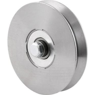 Imagem de Roldana Para Portão 4 Tipo V Em Aço Polido - Vonder