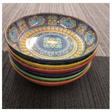 Imagem de vancasso Conjunto de 6 tigelas de macarrão de 947 ml, tigelas grandes coloridas de cerâmica para cozinha, lava-louças e micro-ondas, pratos de massa, seguros para lava-louças e micro-ondas, série KRVI