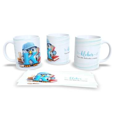 Imagem de Caneca Personalizada Professor com Coruja, Cerâmica Branca, Design Educacional, Uma Vida Dedicada a Ensinar (k)