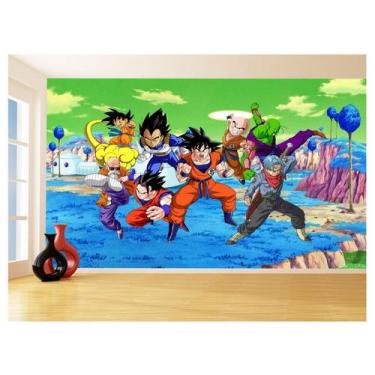 Imagem de Papel De Parede Dragon Ball Goku Vegeta Anime 3,5M Dbz387 - Você Decor