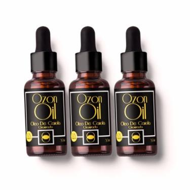 Imagem de Óleo de Canola Ozonizado 100% Puro 50ml Kit 3 Por 2! Concentrado Frasco Âmbar