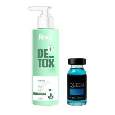 Imagem de Kit Shampoo Detox Purificante 300ml + Ampola Hidratação Capilar Queen 15ml Raaf Cosmetics