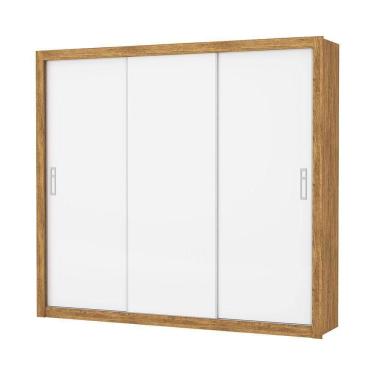 Imagem de Guarda Roupa Casal Ilhéus 3 Pts 4 Gvts 6 Prat Carioca Móveis Cinamomo-branco