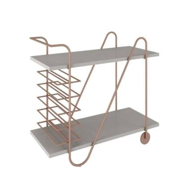 Imagem de Carrinho Bar London Off White E Cobre