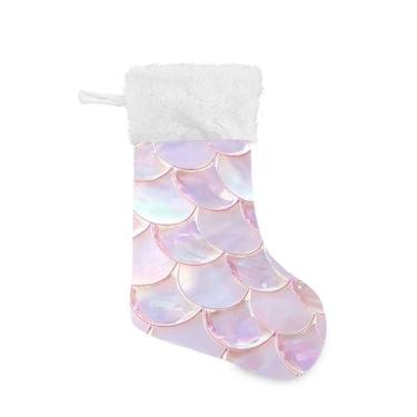 Imagem de GakkiGii Meia de Natal grande em escala fresca, decoração de Natal suspensa para parede de árvore de lareira, 45 x 31 cm