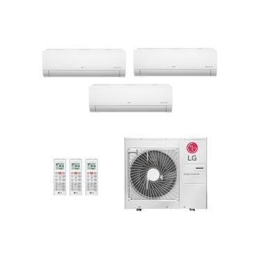 Imagem de Ar-Condicionado Multi Split Inverter LG 30.000 (2x Evap HW 9.000 + 1x Evap HW 12.000) Quente/Frio 220V
