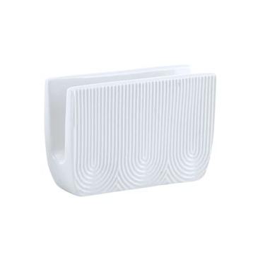 Imagem de Porta Guardanapo Oasis Em Cerâmica Branca - Hauskraft