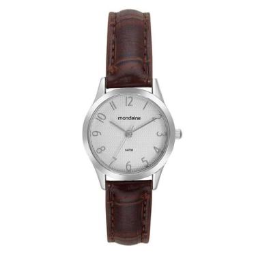 Imagem de Kit Relógio Mondaine Prata com Colar e Brincos 32794L0MKNH2K1