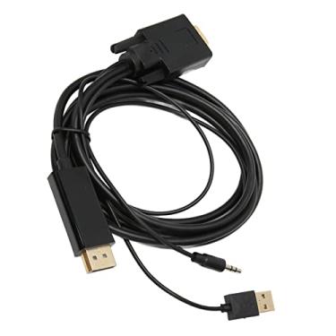 Imagem de SUNGOOYUE Cabo Conversor VGA para DisplayPort, Suporte para Resolução 1080p 60 Hz, Com Porta de áudio, Construção Em Metal ABS, para PC, Laptop, Desktop, Jogos