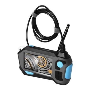 Imagem de KIMISS Câmera de Inspeção de Tubo Com Rotação de 720 ° Com Lente Dupla, Endoscópio à Prova d'água de 8 Mm, Tela HD de 4,5 Polegadas, Resolução 1080P, Comprimento de 10 Metros, Luz LED Ajustável