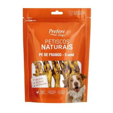 Imagem de Petisco Prefere Natural Pé de Frango Desidratado para Cães com 5 Unida