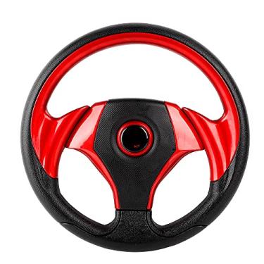 Imagem de aqxreight 13in 320mm Universal PU Couro Carro Esporte Corrida Drift Volante Direção Vermelha Manipulação de Direção para Couro de Mão Qualidade PU Especialmente Confortável Alto para