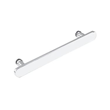 Imagem de uhyOHF Maçanetas de vidro, maçaneta de porta de chuveiro de metal, maçanetas de porta de vidro de banheiro aço inoxidável polido cromado, conjuntos de maçanetas de porta de empurrar e puxar com