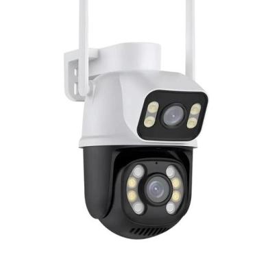 Imagem de Câmera Segurança Ip A28 App Icsee Prova D'Agua Lente Dupla - Jortan