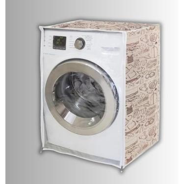 Imagem de Capa para Máquina de Lavar, Poliéster e PVC, Tamanho GG, 60x84cm, Compatível com LG Direct Drive 8.5kg, Electrolux Turbo Rápida 10kg, Samsung Eco Bubble