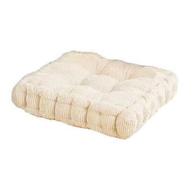 Imagem de predolo Almofada de assento em formato de biscoito, moderna e decorativa, para cadeira, chão, ideal para meditação, ideal para, sofá, quarto ou, Bege