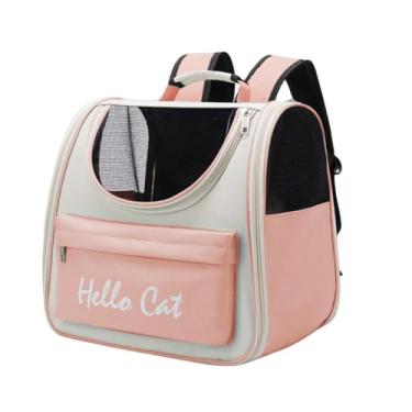 Imagem de 1 Peça Mochila Portátil para Transporte de Gato Respirável com Grande Capacidade Bolsa Ombro Viagem Suprimentos Pets