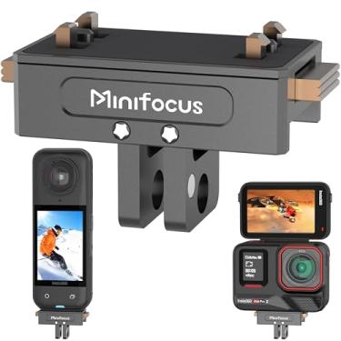 Imagem de MINIFOCUS Adaptador magnético de montagem de liberação rápida para Insta360 Ace Pro/Ace Pro2/X5/X4, adaptador de tripé magnético de encaixe com orifício rosqueado de 1/10.2 cm-20, base de conector de