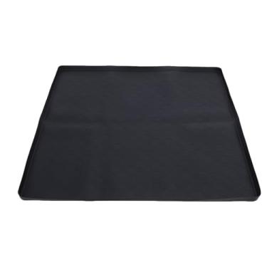 Imagem de TOPINCN Mini-frigorífico de Silicone Antiderrapante, 50x50cm para Máquina de Lavar Louça, Piso e Proteção de Móveis, Tapete de Eletrodomésticos Com Borda Elevada para Máquina de Lavar, (Preto)