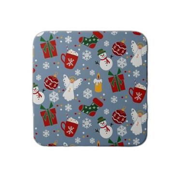 Imagem de Ladrilho Decorativo de Cerâmica Estampa Padrão de Natal Minimalista
