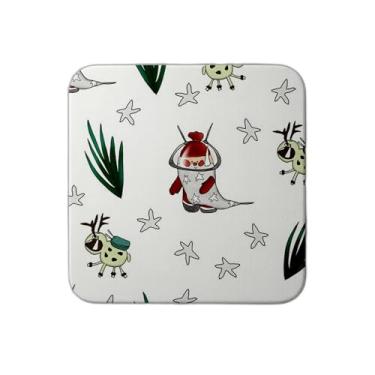 Imagem de Ladrilho Decorativo de Cerâmica com Estampa Padrão Natal Cósmico