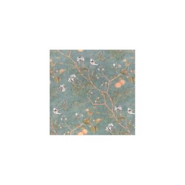 Imagem de Papel de Parede Adesivo PVC Estampa Floral com Linhas, 5 Metros x 45cm, Lavável, Polipropileno de Vinil