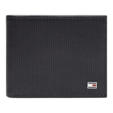 Imagem de Carteira Tommy Hilfiger Flag Mini Cc Masculino Couro Preto-Masculino