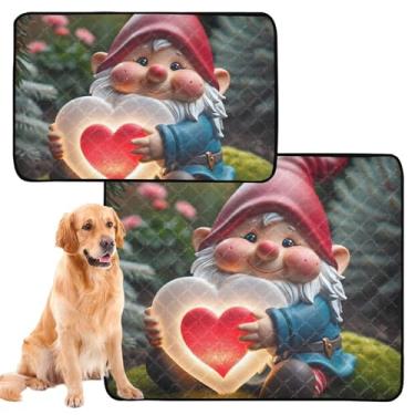 Imagem de TSENQUE Almofadas de xixi para cães de estimação, lavável, fofo, coração, amor, almofada reutilizável para gatos, tapete à prova d'água para caixa de cachorro, absorventes de cães, almofadas de penico