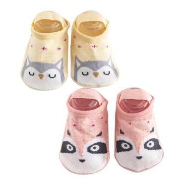 Imagem de Kit 2 Meias Sapatilhas Antiderrapante Pietra Baby Infantil Unissex Alg
