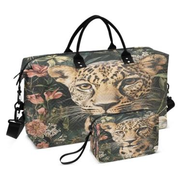 Imagem de CEBUGI Bolsa feminina acolchoada de animais grande, bolsa de viagem de fim de semana, bolsas hospitalares para trabalho de parto e parto