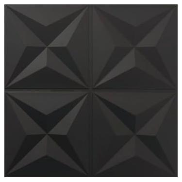 Imagem de Placa Painel Ripada 50x50cm - kit 20 peças 5m²(MIni Estrelar Black)