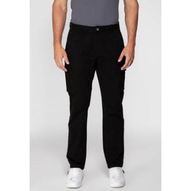 Imagem de Calça Cargo de Sarja Preto-Masculino