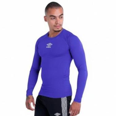 Imagem de Camisa Térmica Umbro Clubes 2024 Profissional Masculina - Azul GG-Masculino