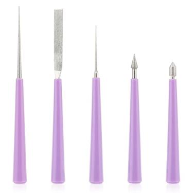 Imagem de 5 peças de alargador de contas com ponta de diamante, ferramenta de alargador de contas para fazer joias, ampliador de furos de contas, remove rebarbas expansores para vidro, plástico, metal, madeira