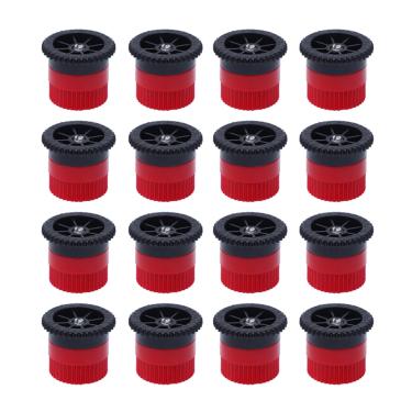 Imagem de Honoson 16 peças de cabeça de pulverizador pop-up de substituição de raio de arco variável de alta eficiência compatível com Rainbird, irrigador pop-up Hunter Orbit (8 van, vermelho)