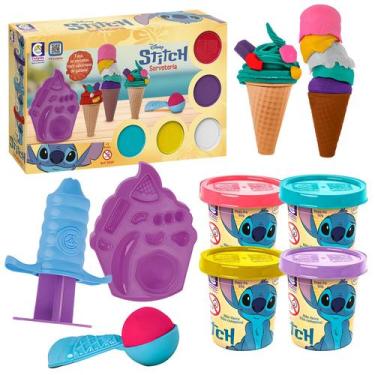Imagem de Sorveteria Do Stitch Disney Cotiplás Massinha De Modelar Brinquedo Com