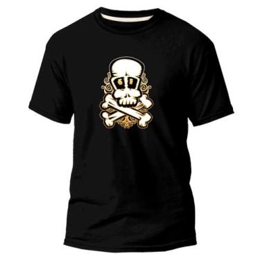 Imagem de Camiseta Básica Algodão Premium Estampa Digital Skull Red - Pavesi, Pr