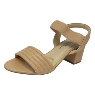 Imagem de Sandália Feminina Salto Bloco Médio Ultra Conforto Modare-Feminino