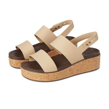 Imagem de Crocs Sandália feminina Brooklyn Cork Low Wedge, Chai, 36
