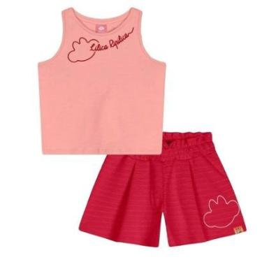 Imagem de Conjunto Curto Lilica Ripilica Regata e Short Rosa Vermelho-Feminino