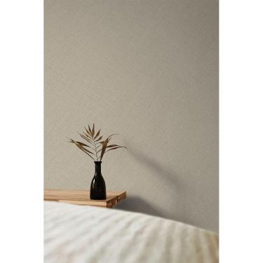 Imagem de Papel de Parede Maison Aspecto Têxtil Bege - Alta Qualidade