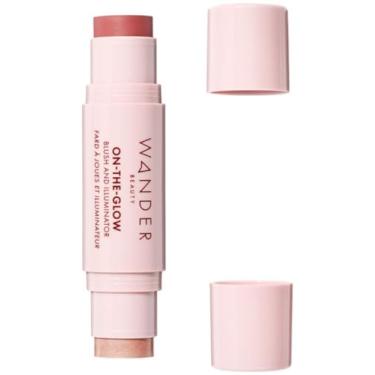 Imagem de Wander Beauty Blush e iluminador On-the-Glow – Sienna Sunset/Nude Glow – Bastão hidratante para blush e realce 7 em 1 – Stick Blush para bochechas, lábios e corpo – Maquiagem e blush iluminadores